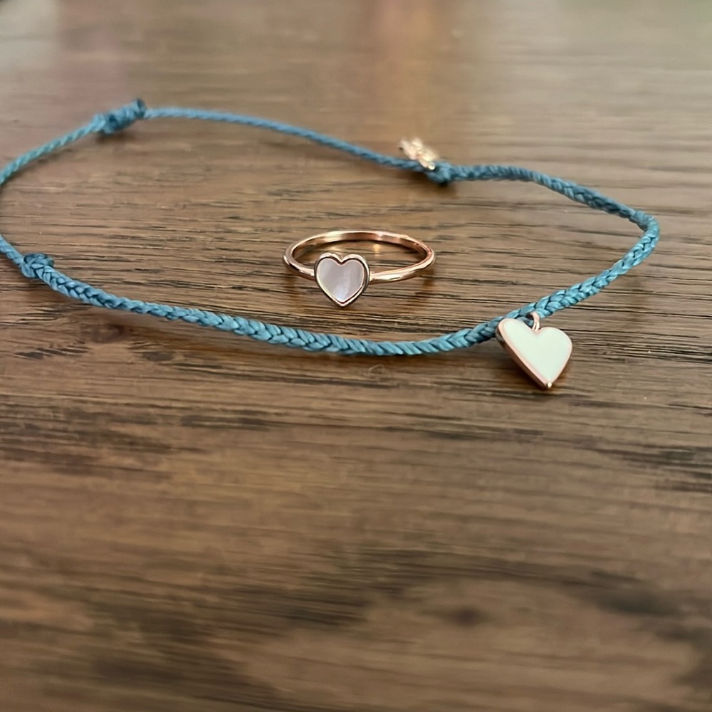 Pura Vida Heart Bracelet/Ring Set